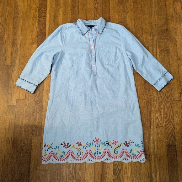 Women's Tommy Hilfiger Embroidered Shirt Dress size XL - Picture 1 of 11